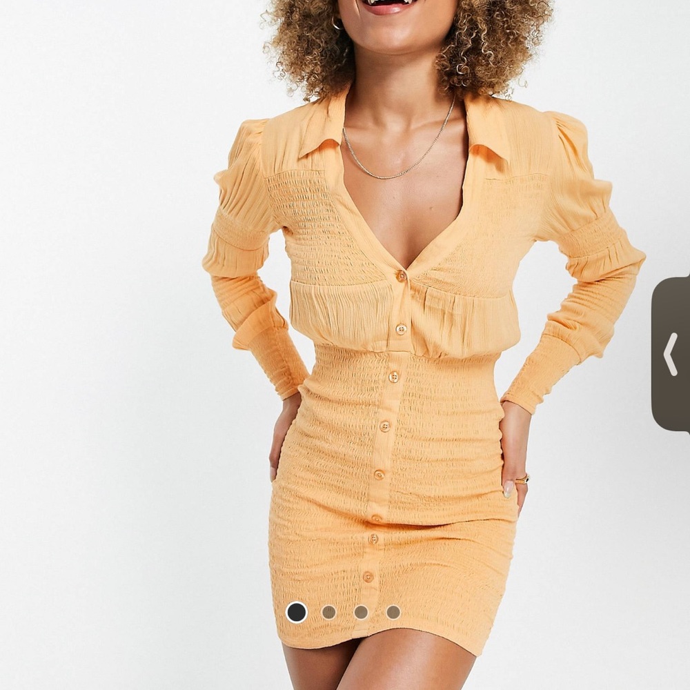 ASOS design shirred beach mini dress. US size 14